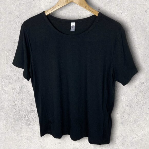 NEW Flora Nikrooz Black Crew Neck Tee Raven Knit Size Large Loungewear Minimal L - Picture 3 of 9